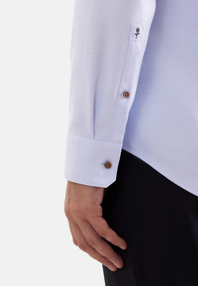 Slim Business Hemd Struktur in Hellblau |  Seidensticker Onlineshop