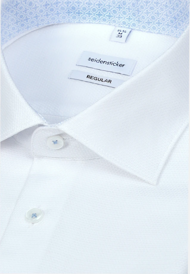 Regular Business shirt Structure in Weiß |  Seidensticker Onlineshop
