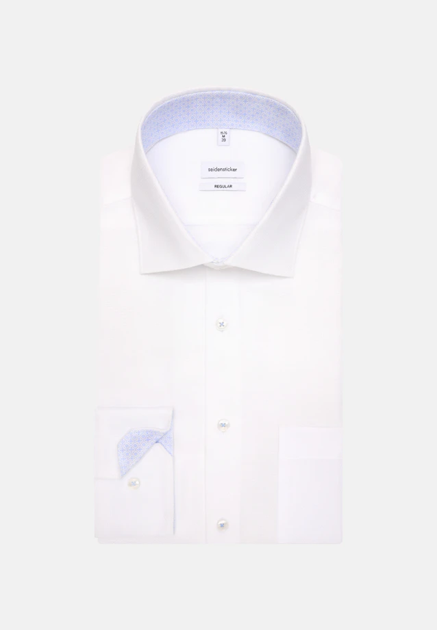 Regular Business shirt Structure in Weiß |  Seidensticker Onlineshop