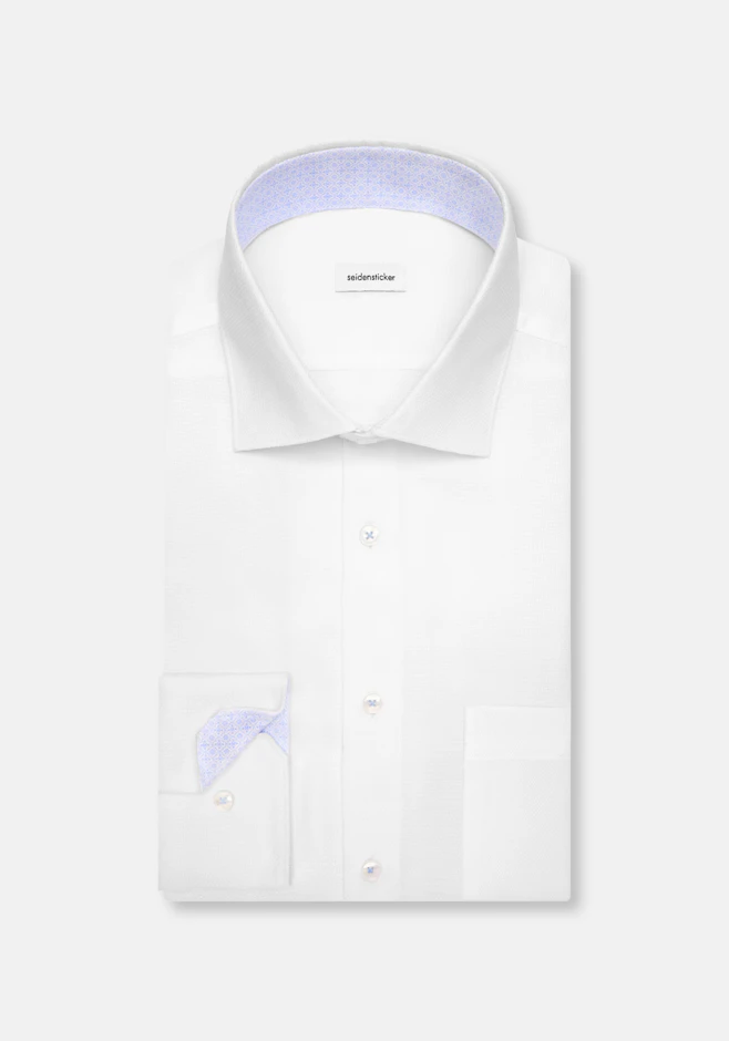Regular Chemise d'affaires Structure dans Blanc | Boutique en ligne Seidensticker