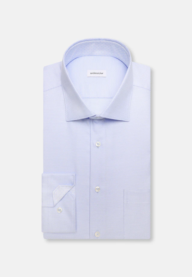 Regular Business shirt Structure in Hellblau |  Seidensticker Onlineshop