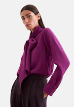 Silk blouse with attached bow tie in Rosa |  Seidensticker Onlineshop