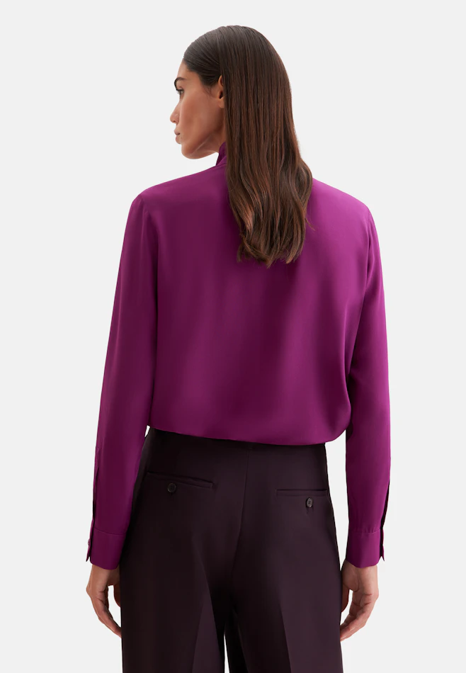 Seidenbluse mit angesetzter Schluppe in Rosa | Seidensticker Onlineshop