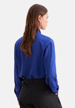 Seidenbluse mit angesetzter Schluppe in Bleu Moyen |  Seidensticker Onlineshop