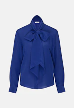 Seidenbluse mit angesetzter Schluppe in Bleu Moyen |  Seidensticker Onlineshop