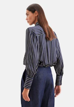 Bluse mit abnehmbarer Schluppe in Dunkelblau |  Seidensticker Onlineshop