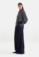 Bluse mit abnehmbarer Schluppe in Dunkelblau |  Seidensticker Onlineshop