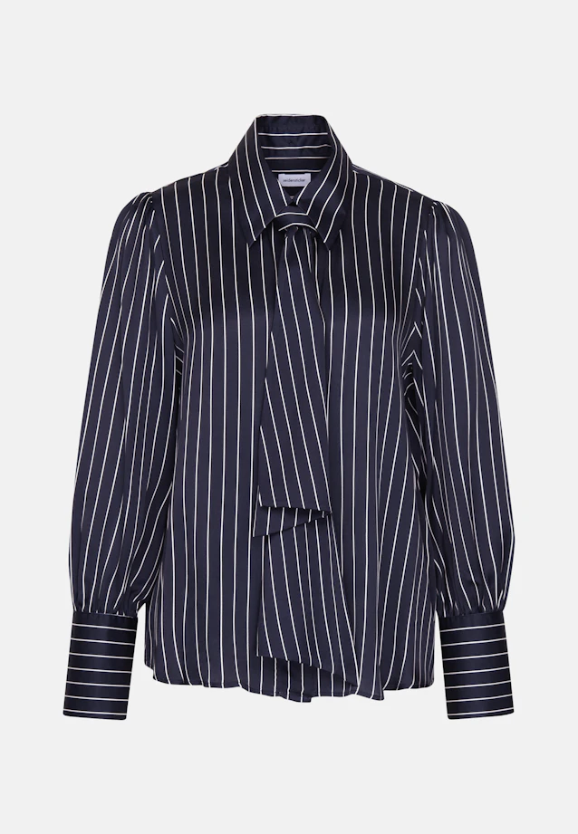 Blouse with detachable bow tie in Dunkelblau |  Seidensticker Onlineshop