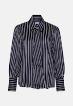 Blouse with detachable bow tie in Dunkelblau |  Seidensticker Onlineshop