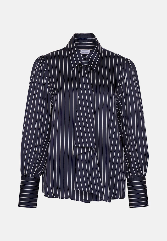 Bluse mit abnehmbarer Schluppe in Dunkelblau |  Seidensticker Onlineshop