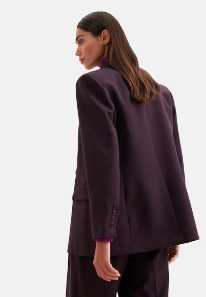 Double-Breasted Wool Blend Blazer with Flap Pockets in Rot |  Seidensticker Onlineshop