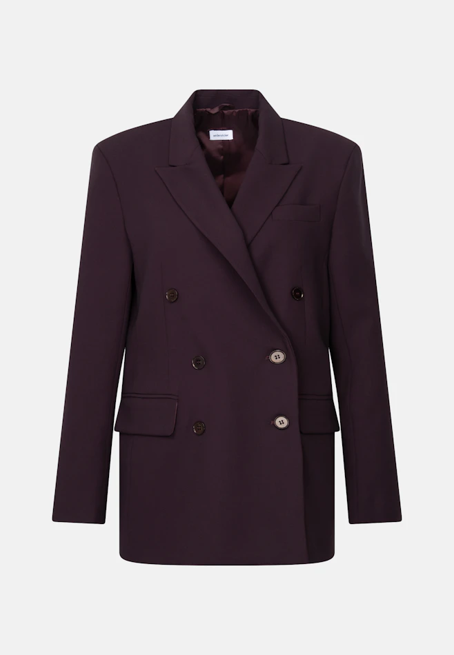 Double-Breasted Wool Blend Blazer with Flap Pockets in Rot | Seidensticker online shop