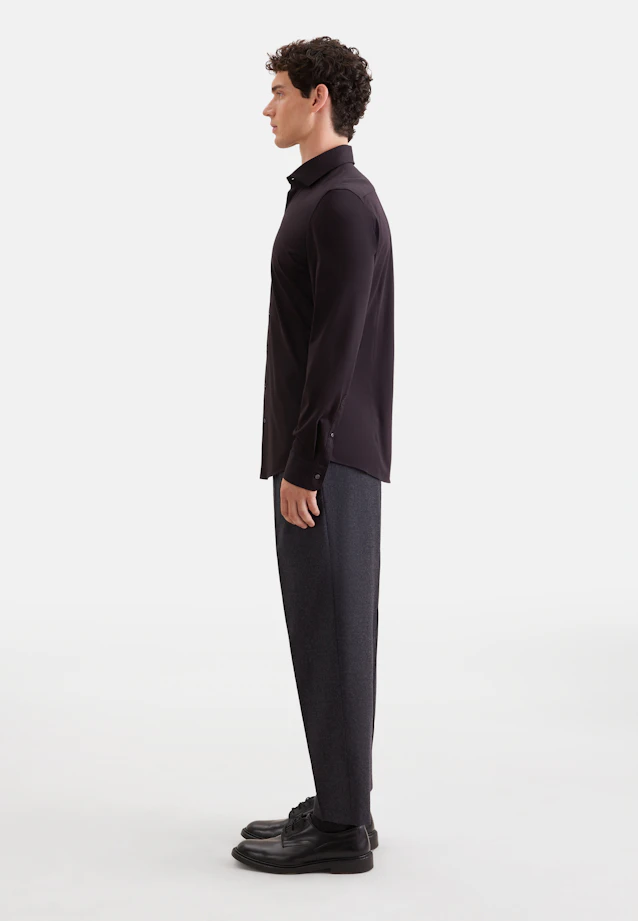 Shaped Jersey shirt Uni in Schwarz |  Seidensticker Onlineshop