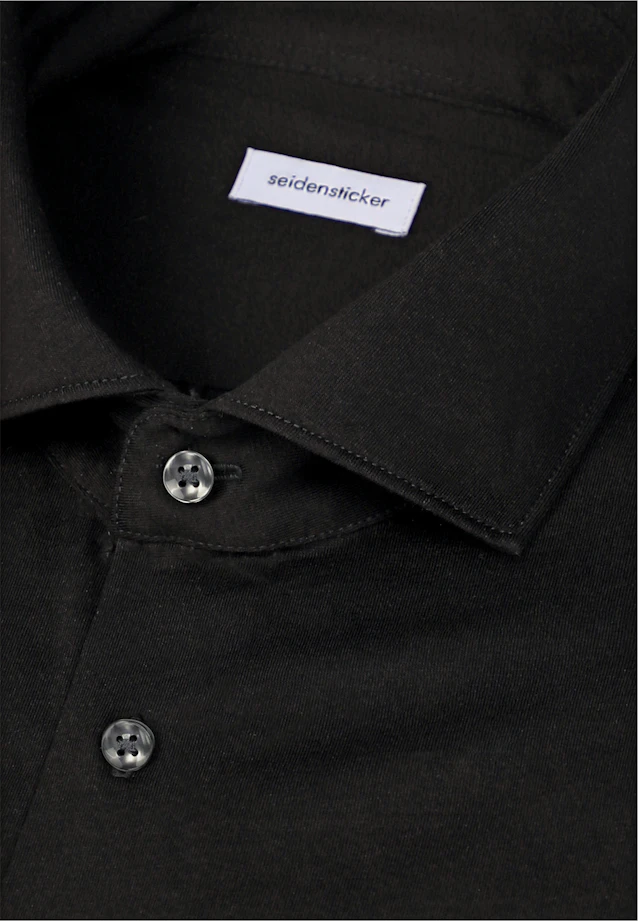 Shaped Jersey shirt Uni in Schwarz |  Seidensticker Onlineshop