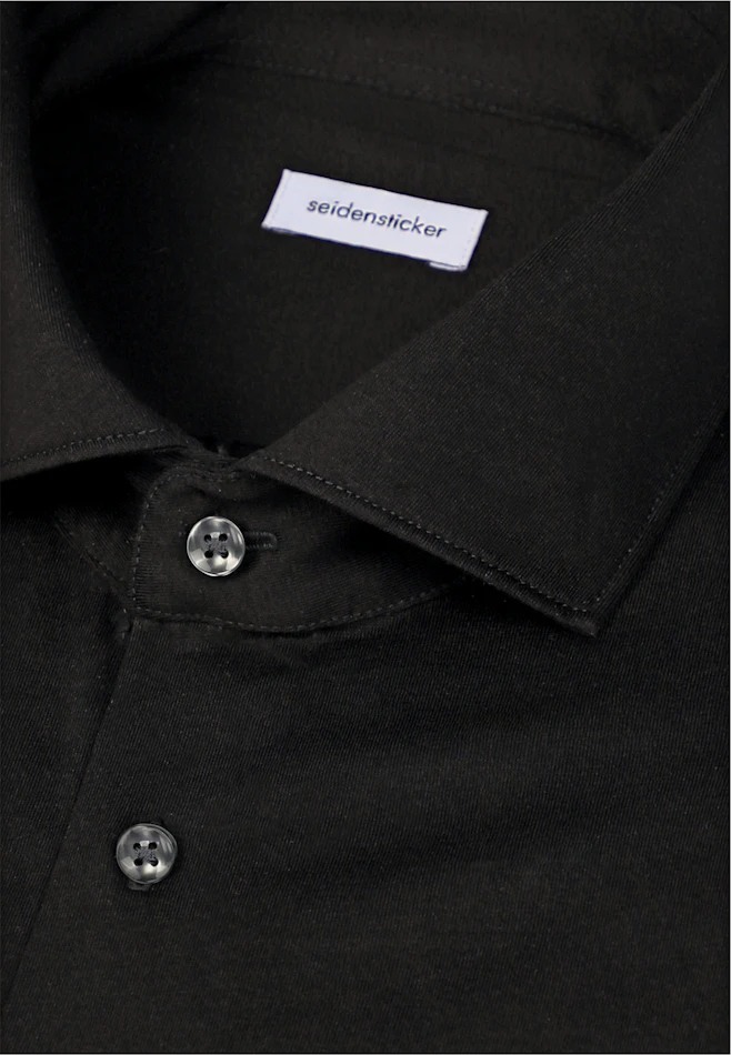 Shaped Jersey shirt Uni in Schwarz | Seidensticker online shop