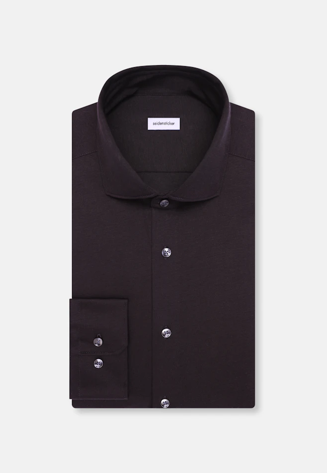Shaped Chemise en jersey Uni dans Noir | Boutique en ligne Seidensticker