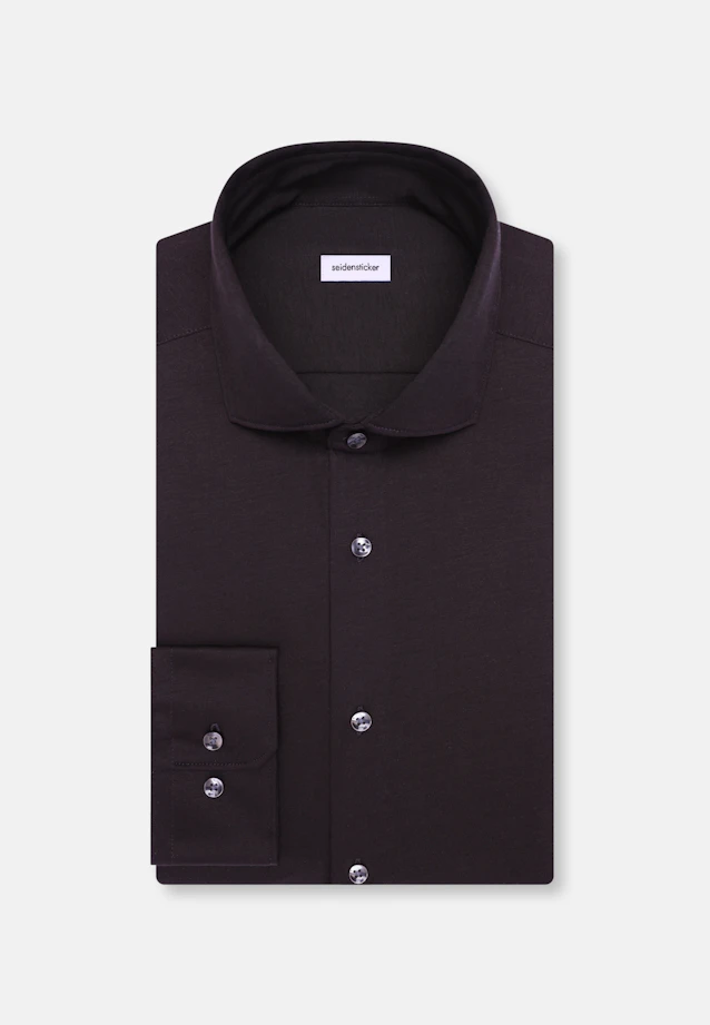 Shaped Chemise en jersey Uni in Noir |  Seidensticker Onlineshop