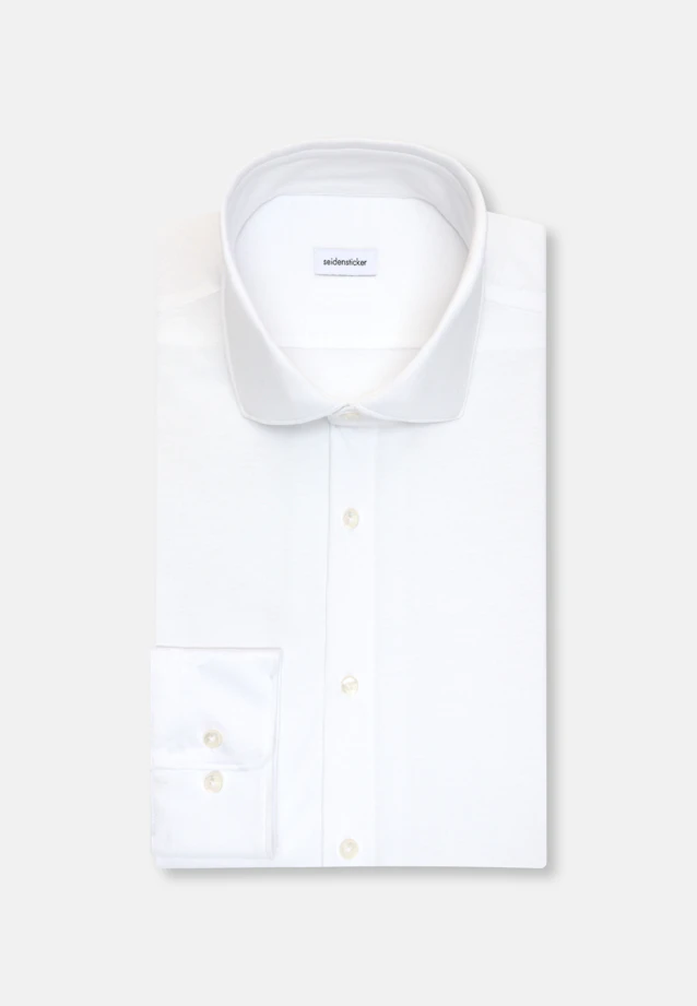 Shaped Jersey shirt Uni in Weiß |  Seidensticker Onlineshop