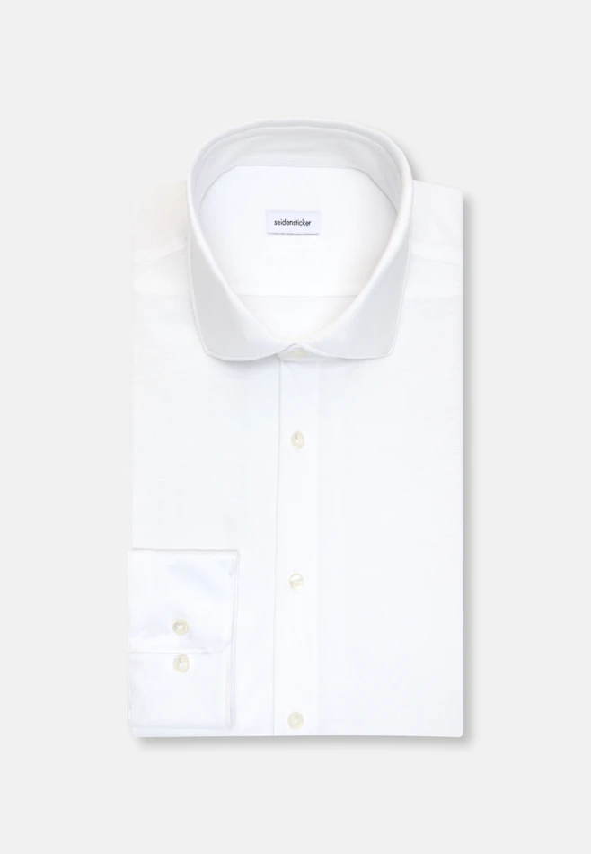 Shaped Jerseyhemd Uni in Weiß | Seidensticker Onlineshop
