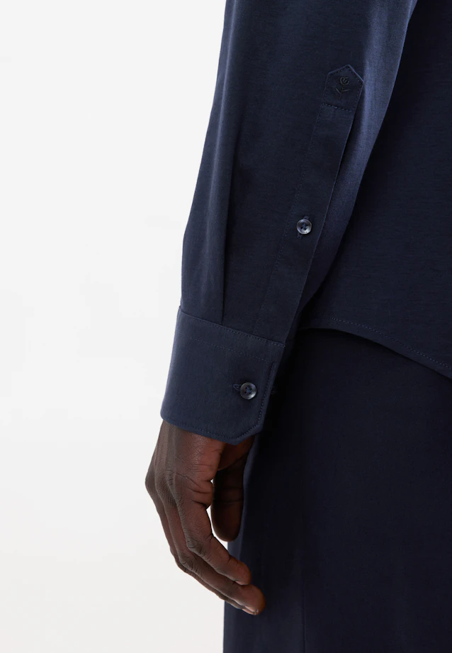 Shaped Jersey shirt Uni in Dunkelblau |  Seidensticker Onlineshop