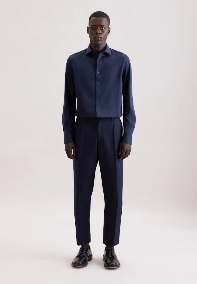 Shaped Jersey shirt Uni in Dunkelblau |  Seidensticker Onlineshop