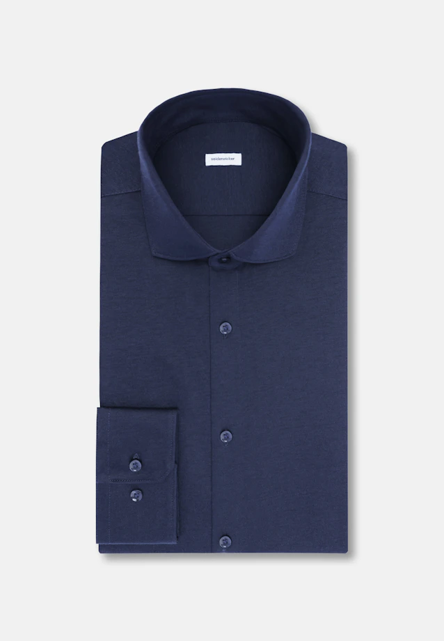 Shaped Jersey shirt Uni in Dunkelblau |  Seidensticker Onlineshop