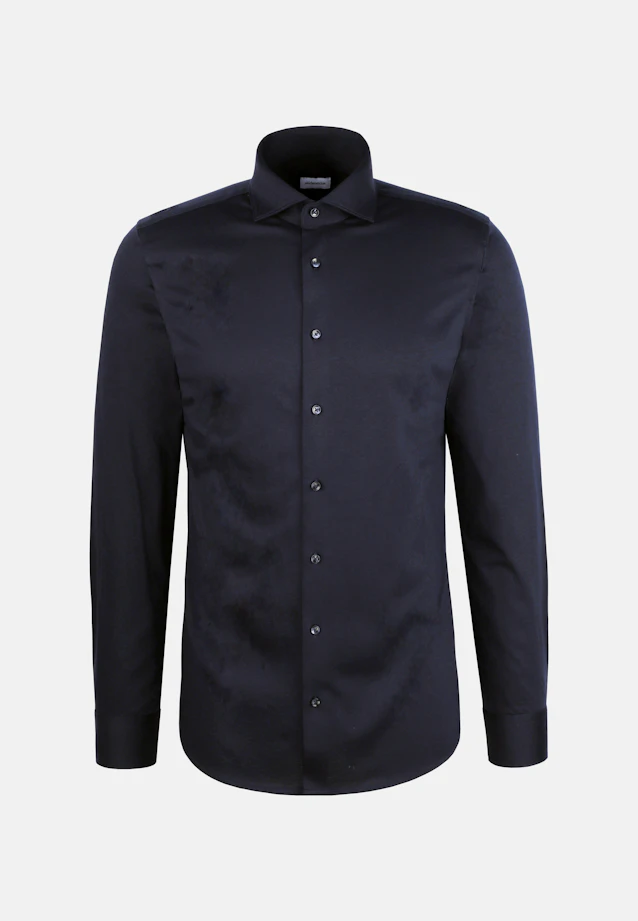Shaped Jersey shirt Uni in Dunkelblau |  Seidensticker Onlineshop