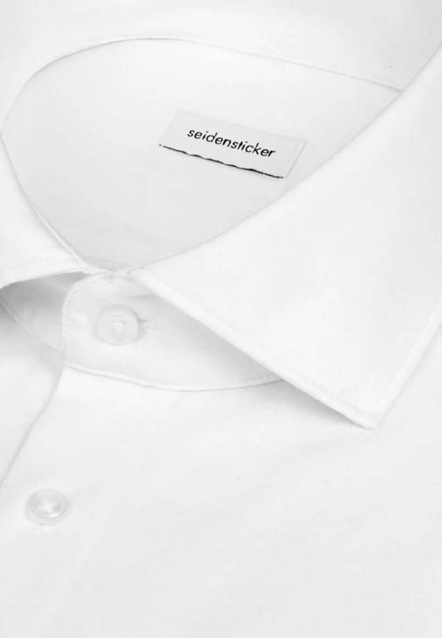 Slim Jersey shirt Uni in Weiß |  Seidensticker Onlineshop
