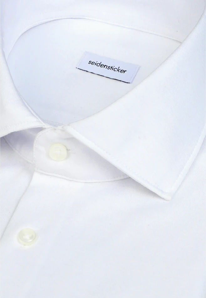 Slim Chemise en jersey Uni dans Blanc | Boutique en ligne Seidensticker