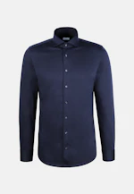 Slim Chemise en jersey Uni in Bleu Foncé |  Seidensticker Onlineshop