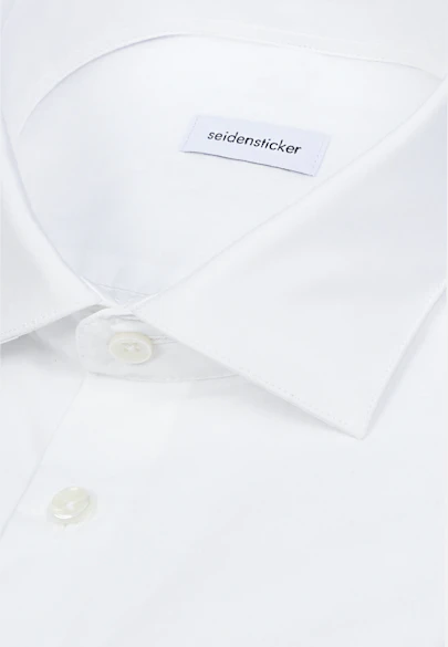 Regular Chemise décontractée Uni in Blanc |  Seidensticker Onlineshop
