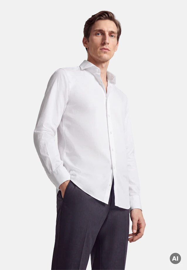 Regular Casual Hemd Uni in Weiß |  Seidensticker Onlineshop