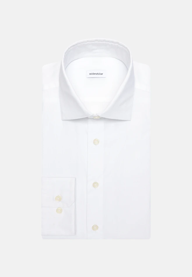 Regular Chemise décontractée Uni dans Blanc | Boutique en ligne Seidensticker