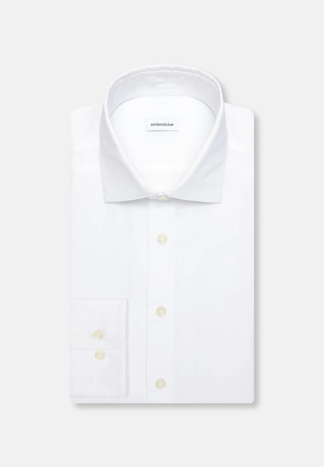 Regular Chemise décontractée Uni dans Blanc | Boutique en ligne Seidensticker