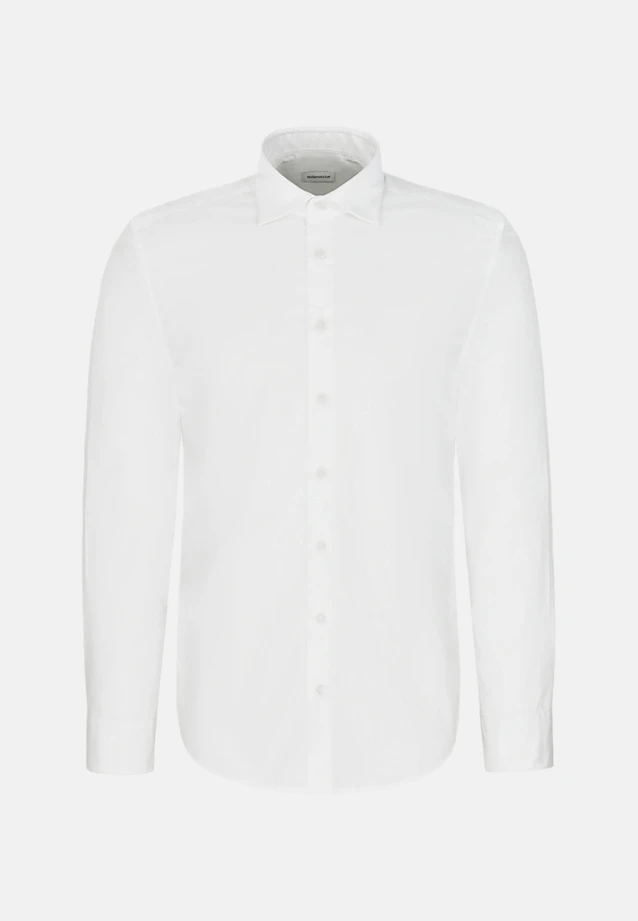 Regular Casual Hemd Uni in Weiß |  Seidensticker Onlineshop