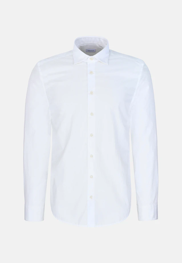 Regular Casual Hemd Uni in Weiß |  Seidensticker Onlineshop