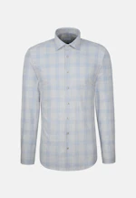Regular Flanellhemd Karo in Hellblau |  Seidensticker Onlineshop