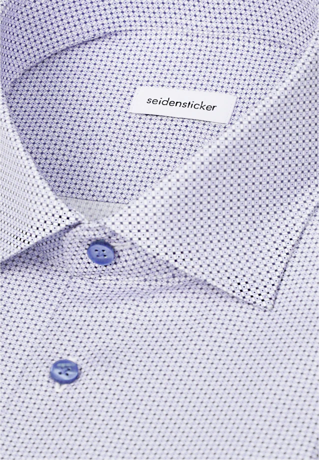 Shaped Business shirt Print in Mittelblau |  Seidensticker Onlineshop