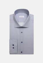 Shaped Business shirt Print in Mittelblau |  Seidensticker Onlineshop