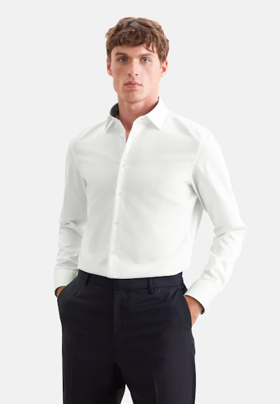 Slim Business Hemd Uni in Weiß |  Seidensticker Onlineshop