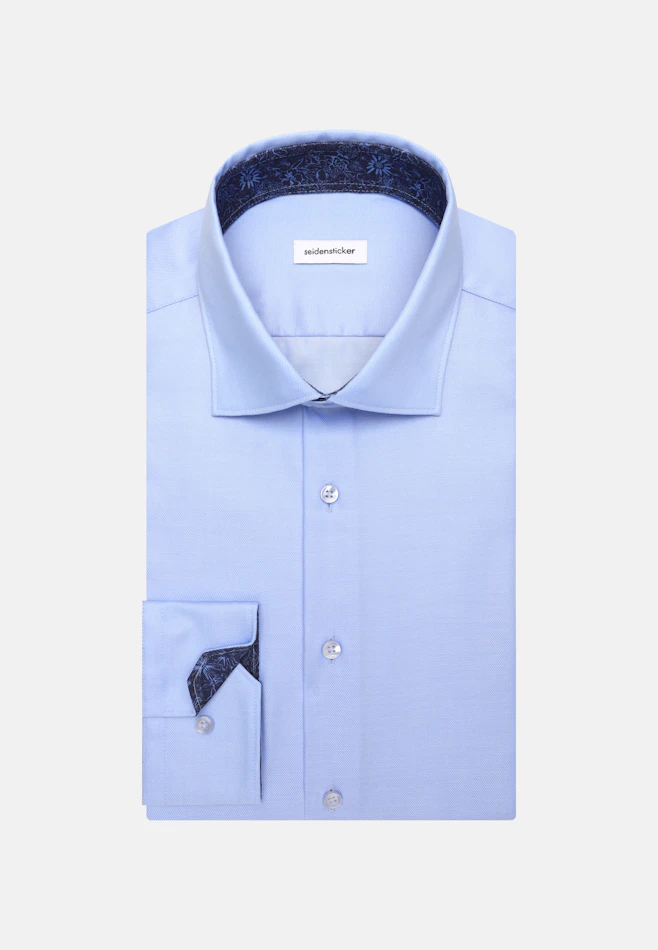 Slim Business shirt Uni in Mittelblau | Seidensticker online shop
