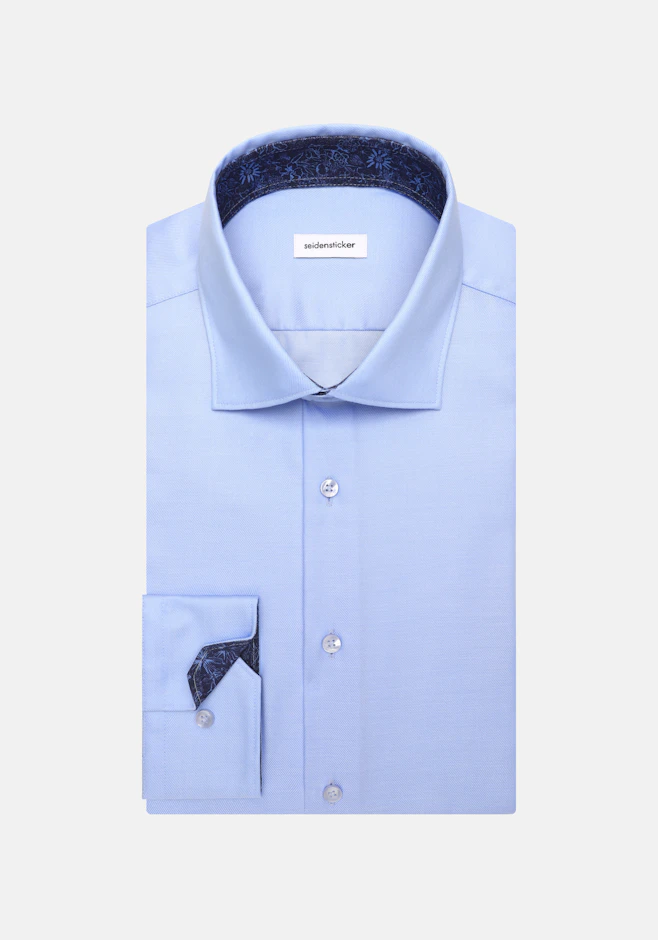 Shaped Business shirt Uni in Mittelblau | Seidensticker online shop