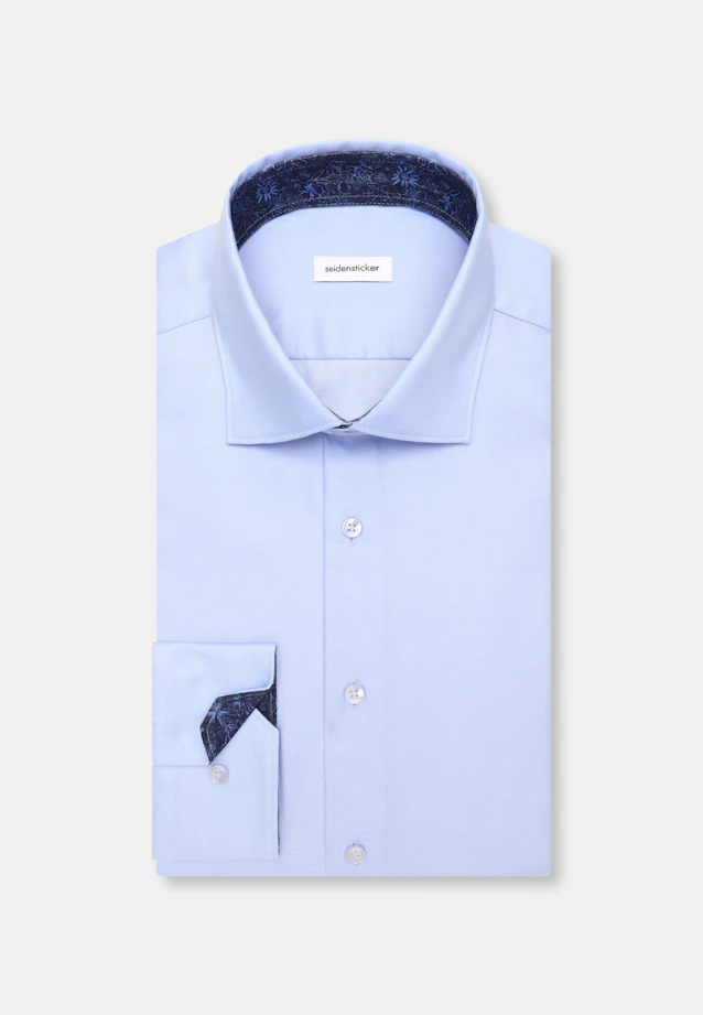 Shaped Business shirt Uni in Mittelblau |  Seidensticker Onlineshop
