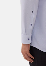 Regular Business shirt Print in Mittelblau |  Seidensticker Onlineshop