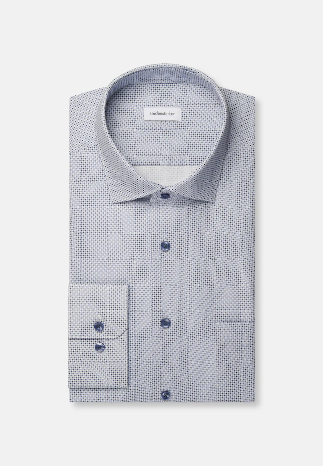 Regular Business shirt Print in Mittelblau | Seidensticker online shop