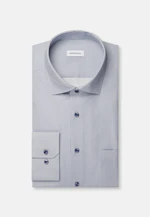 Regular Business shirt Print in Mittelblau |  Seidensticker Onlineshop