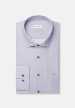 Regular Business shirt Print in Mittelblau |  Seidensticker Onlineshop