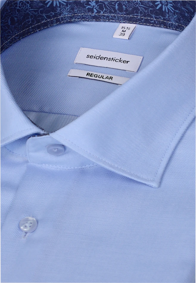 Regular Business shirt Uni in Mittelblau | Seidensticker online shop
