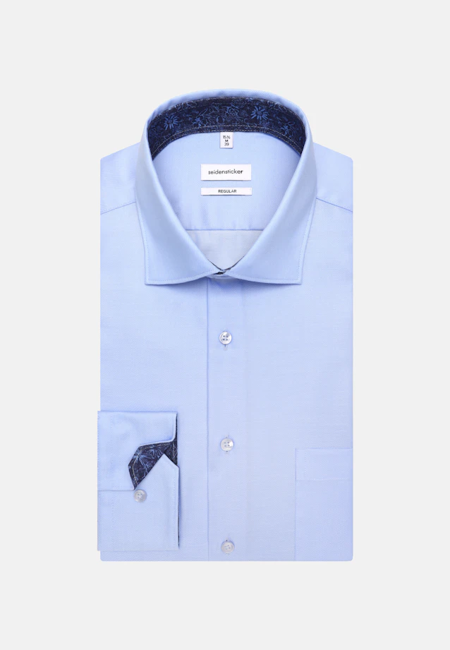 Regular Business shirt Uni in Mittelblau |  Seidensticker Onlineshop