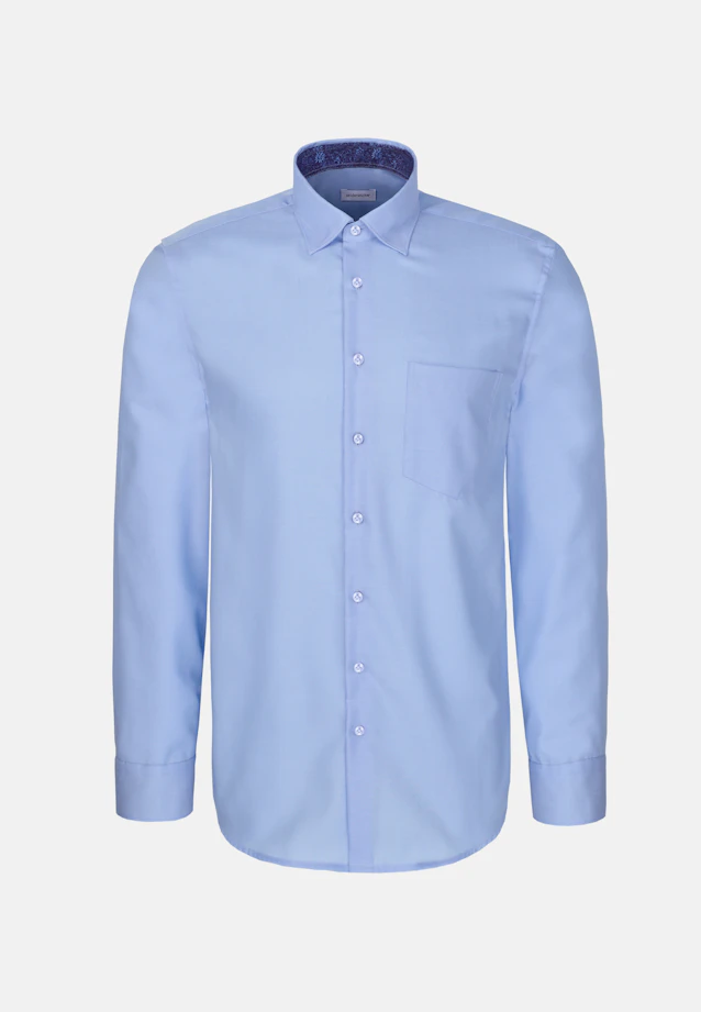 Regular Business shirt Uni in Mittelblau |  Seidensticker Onlineshop
